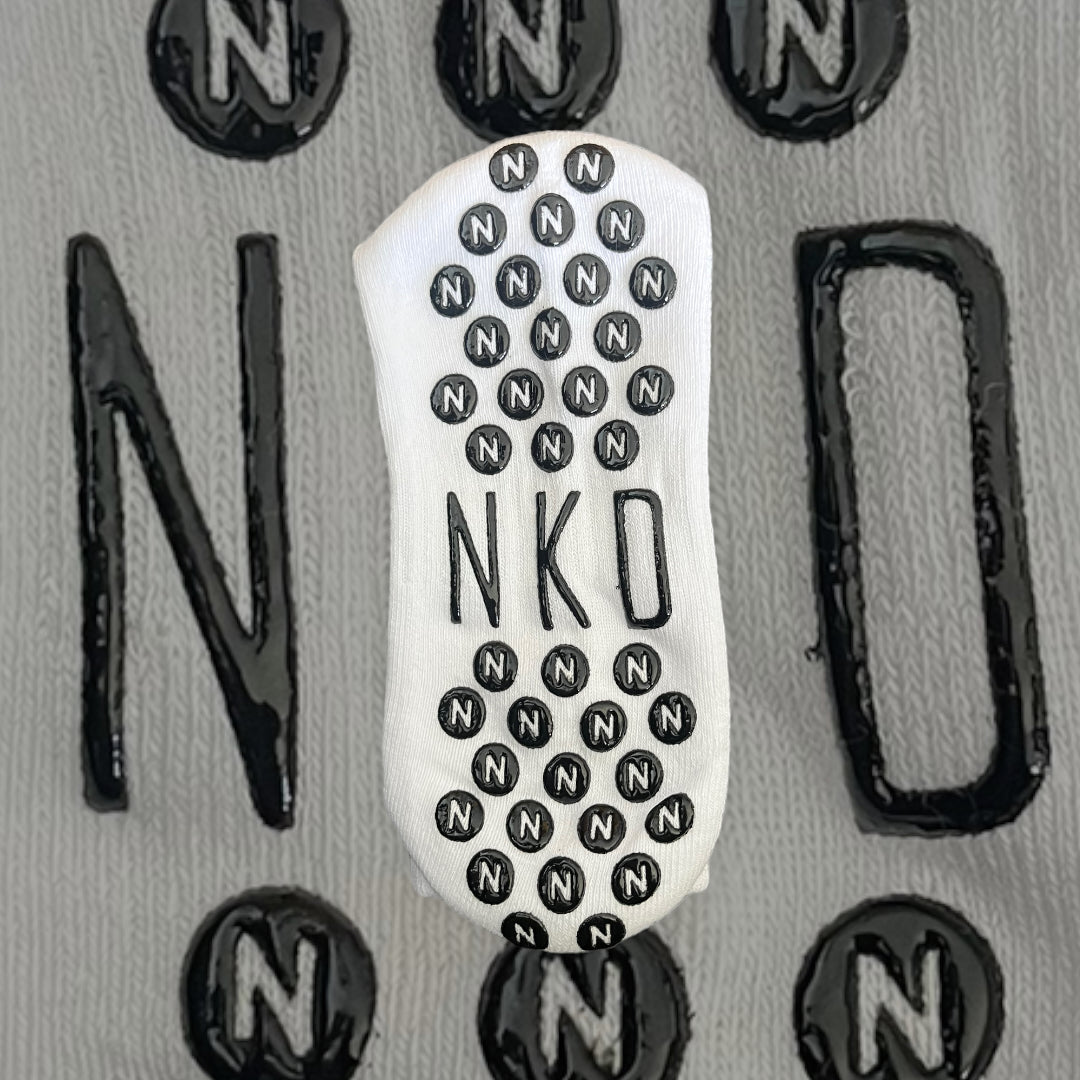 2.0 White NKD Grip Sock