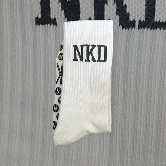 2.0 White NKD Grip Sock